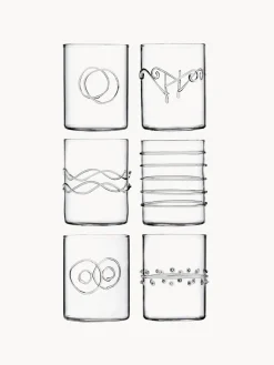 ICHENDORF Vasos de agua artesanales Deco' Clear, 6 uds.^ Vasos|Vajillas Completas