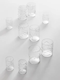 ICHENDORF Vasos de agua artesanales Deco' Clear, 6 uds.^ Vasos|Vajillas Completas