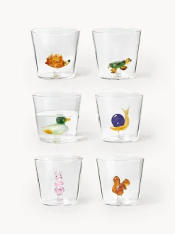 ICHENDORF Vasos de agua artesanales Animal Farm, 6 uds.^ Vasos|Vajillas Completas