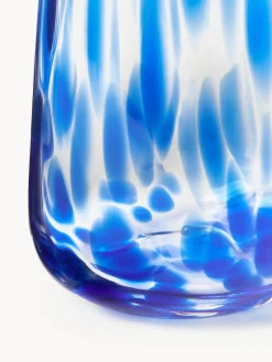 Westwing Collection Vasos de agua artesanales con estampado de lunares Oakley, 4 uds.^ Vasos|Vajillas Completas