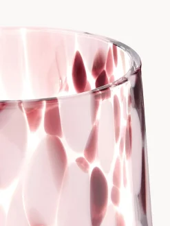 Westwing Collection Vasos de agua artesanales con estampado de lunares Oakley, 4 uds.^ Vasos|Vajillas Completas