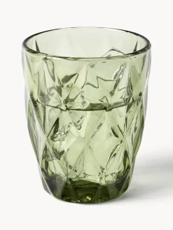 Westwing Collection Vasos de agua con patrón texturizado Colorado, 4 uds.^ Vasos|Vajillas Completas