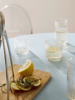 Westwing Collection Vasos de agua soplados Aleo, 4 uds.