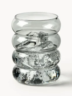Westwing Collection Vasos de agua soplados Bubbly, 4 uds.^ Vasos|Vajillas Completas