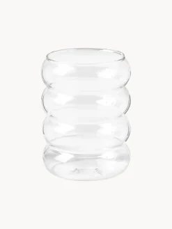 Westwing Collection Vasos de agua soplados Bubbly, 4 uds.