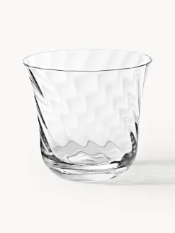 Westwing Collection Vasos de agua soplados Swirl, 4 uds.^ Vasos|Vajillas Completas
