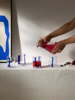 Westwing Collection Vasos de agua soplados Taha, 4 uds.