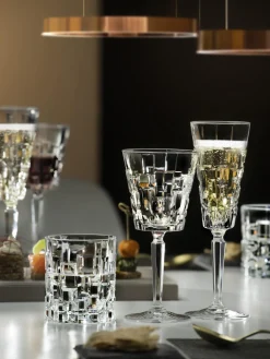 RCR Vasos de cristal con relieve Etna, 6 uds.