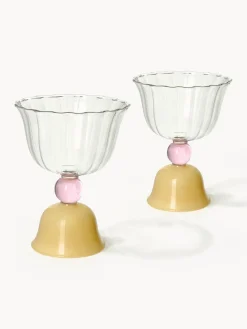 &k Amsterdam Vasos de vidrio borosilicato Tulip, 2 uds.^ Vasos|Vajillas Completas