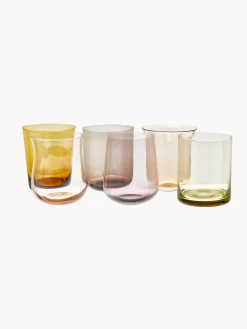 Bitossi Home Vasos de vidrio soplado Desiguale, 6 uds., tamaños y colores diferentes^ Vasos|Vajillas Completas