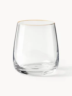 Westwing Collection Vasos de vidrio soplados Ellery, 4 uds.