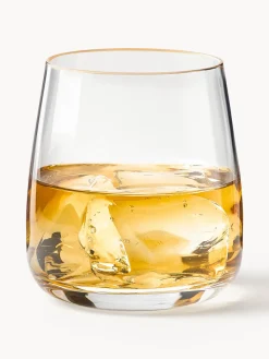 Westwing Collection Vasos de vidrio soplados Ellery, 4 uds.