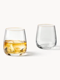 Westwing Collection Vasos de vidrio soplados Ellery, 4 uds.