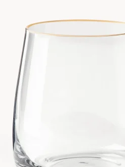 Westwing Collection Vasos de vidrio soplados Ellery, 4 uds.