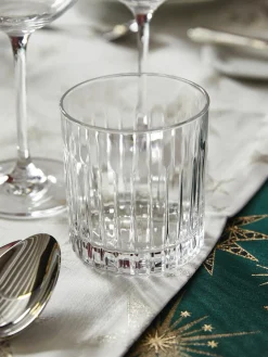 RCR Vasos old fashioned de cristal con relive Timeless, 6 uds.^ Copas De Cóctel|Vajillas Completas