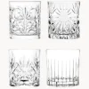 RCR Vasos old fashioned de cristal con relieve Bichiera, 4 uds.