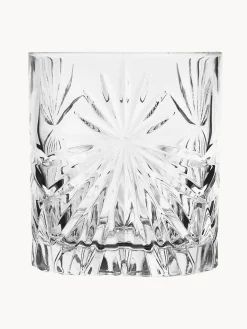 RCR Vasos old fashioned de cristal con relieve Bichiera, 4 uds.