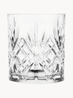 RCR Vasos old fashioned de cristal con relieve Bichiera, 4 uds.