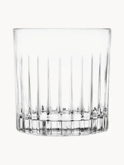 RCR Vasos old fashioned de cristal con relieve Bichiera, 4 uds.
