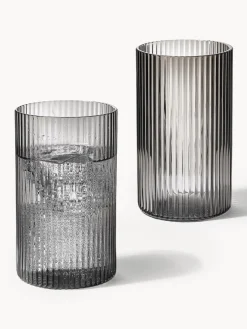 Ferm Living Vasos pequeños soplados con relieves Ripple, 4 uds.