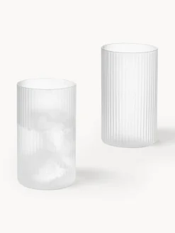 Ferm Living Vasos pequeños soplados con relieves Ripple, 4 uds.