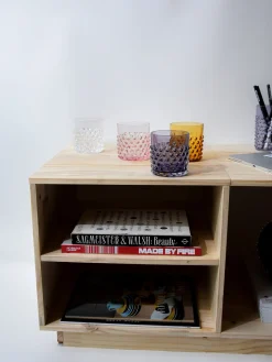 ANNA VON LIPA Vasos soplados artesanalmente Hobnail (2 uds.)