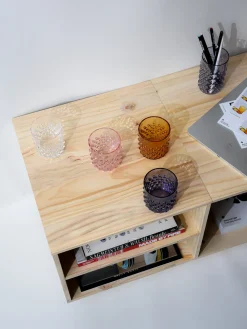 ANNA VON LIPA Vasos soplados artesanalmente Hobnail (2 uds.)