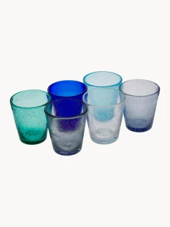 Villa D'Este Home Tivoli Vasos soplados con burbujas de aire Cancun, 6 uds.^ Vasos|Vajillas Completas