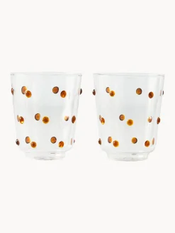 POLSPOTTEN Vasos soplados de vidrio borosilicato Nob, 2 uds.^ Vasos|Vajillas Completas