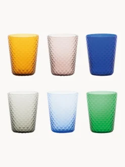 Zafferano Vasos soplados Isolano, 6 uds.^ Vasos|Vajillas Completas