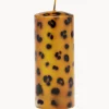 Anna + Nina Vela pilar artesanal Leopard, 15 cm^ Velas Decorativas|Jarrones