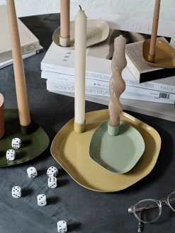 Broste Copenhagen Velas cónicas artesanales Twist, 2 uds.