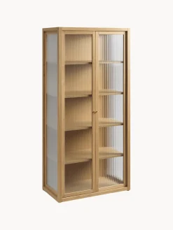 Ferm Living Vitrina con vidrio acanalado Reed