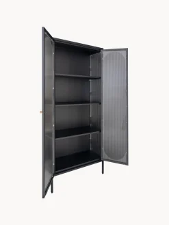House Nordic Vitrina de metal con cristal acanalado Adelaide^ Vitrinas|Vitrinas