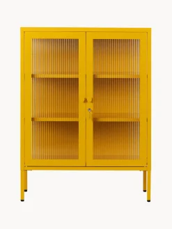 Mustard Made Vitrina de metal con cristal acanalado The Mixer