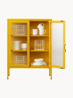 Mustard Made Vitrina de metal con cristal acanalado The Mixer