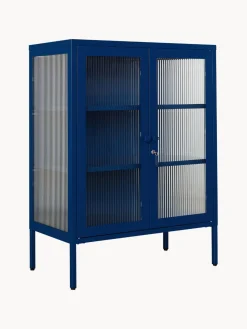 Mustard Made Vitrina de metal con cristal acanalado The Mixer