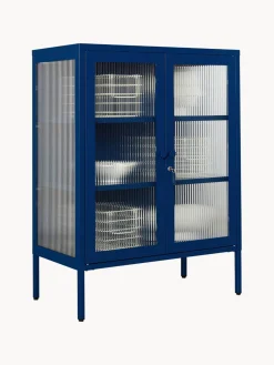 Mustard Made Vitrina de metal con cristal acanalado The Mixer