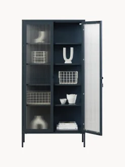 Mustard Made Vitrina de metal con cristal acanalado The Collector^ Vitrinas|Vitrinas