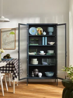 Mustard Made Vitrina de metal con cristal acanalado The Collector^ Vitrinas|Vitrinas