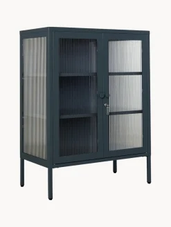 Mustard Made Vitrina de metal con cristal acanalado The Mixer