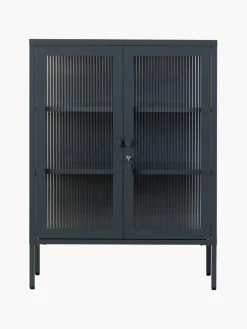 Mustard Made Vitrina de metal con cristal acanalado The Mixer