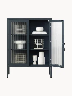 Mustard Made Vitrina de metal con cristal acanalado The Mixer