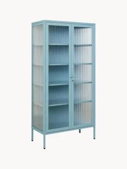 Mustard Made Vitrina de metal con cristal acanalado The Collector^ Vitrinas|Vitrinas