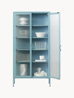 Mustard Made Vitrina de metal con cristal acanalado The Collector^ Vitrinas|Vitrinas