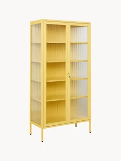 Mustard Made Vitrina de metal con cristal acanalado The Collector^ Vitrinas|Vitrinas