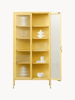 Mustard Made Vitrina de metal con cristal acanalado The Collector^ Vitrinas|Vitrinas