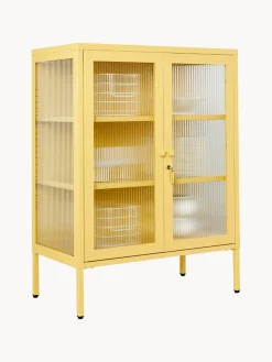 Mustard Made Vitrina de metal con cristal acanalado The Mixer^ Vitrinas|Vitrinas