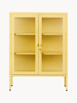 Mustard Made Vitrina de metal con cristal acanalado The Mixer^ Vitrinas|Vitrinas