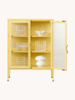 Mustard Made Vitrina de metal con cristal acanalado The Mixer^ Vitrinas|Vitrinas